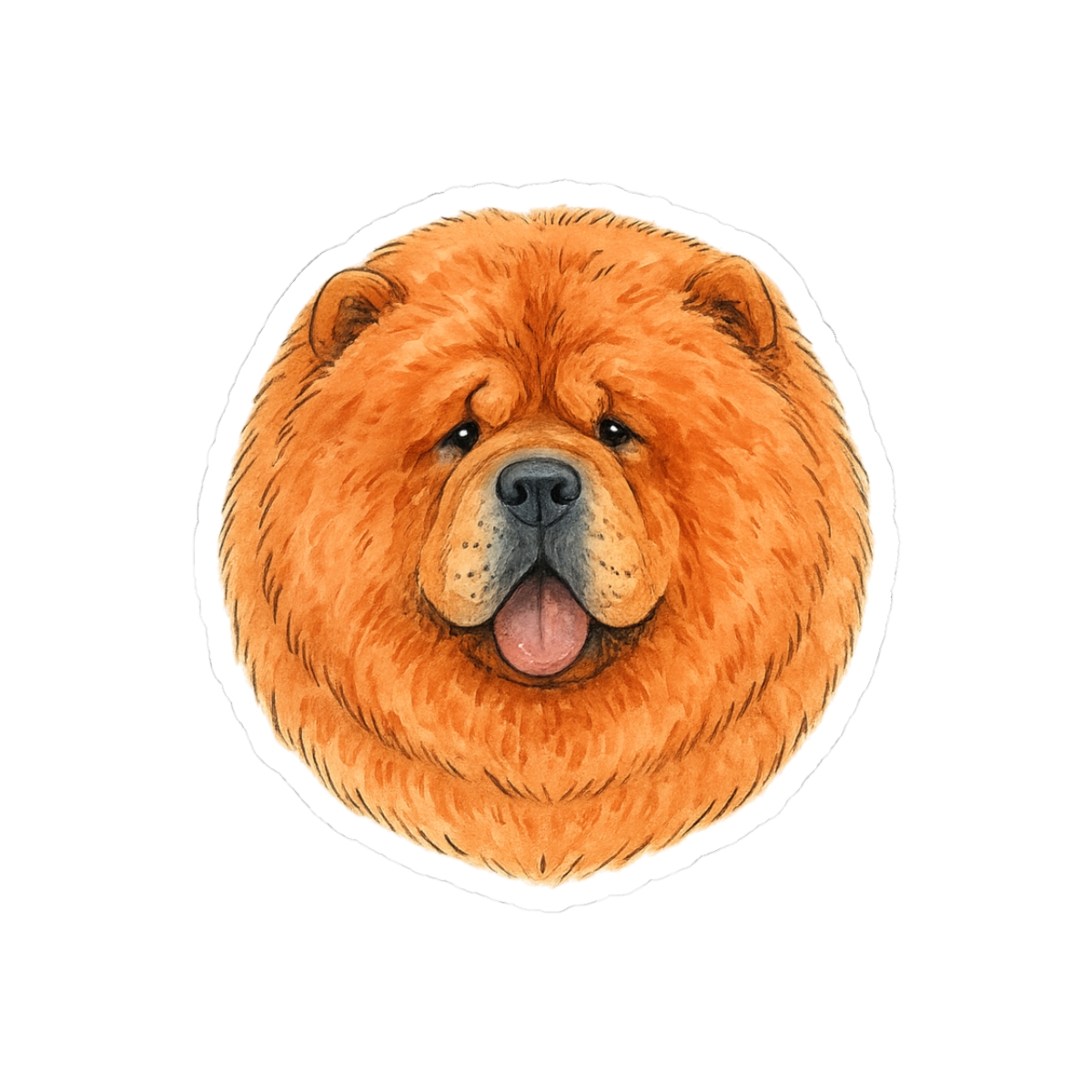 Cute Chow Chow Dog Fluffy Breed Sticker
