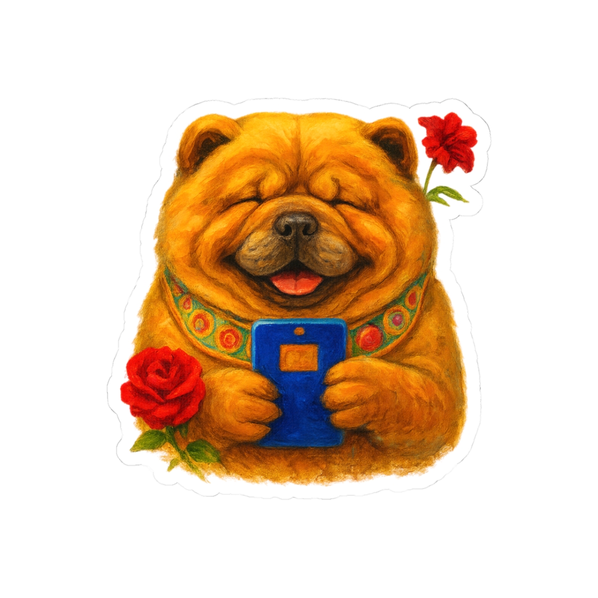 Chow Chow Gaming Sticker | Cute Vinyl Decal