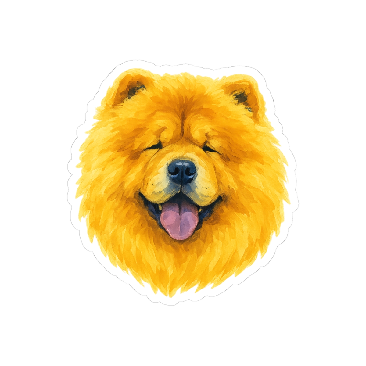 Chow Chow Fluffy Lion Dog Sticker | Cute Vinyl Decal