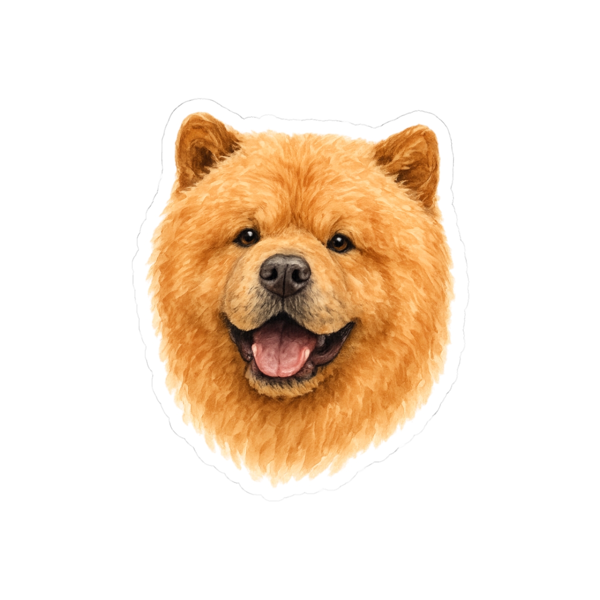 Chow Chow Dog Sticker | Adorable Fluffy Vinyl Decal