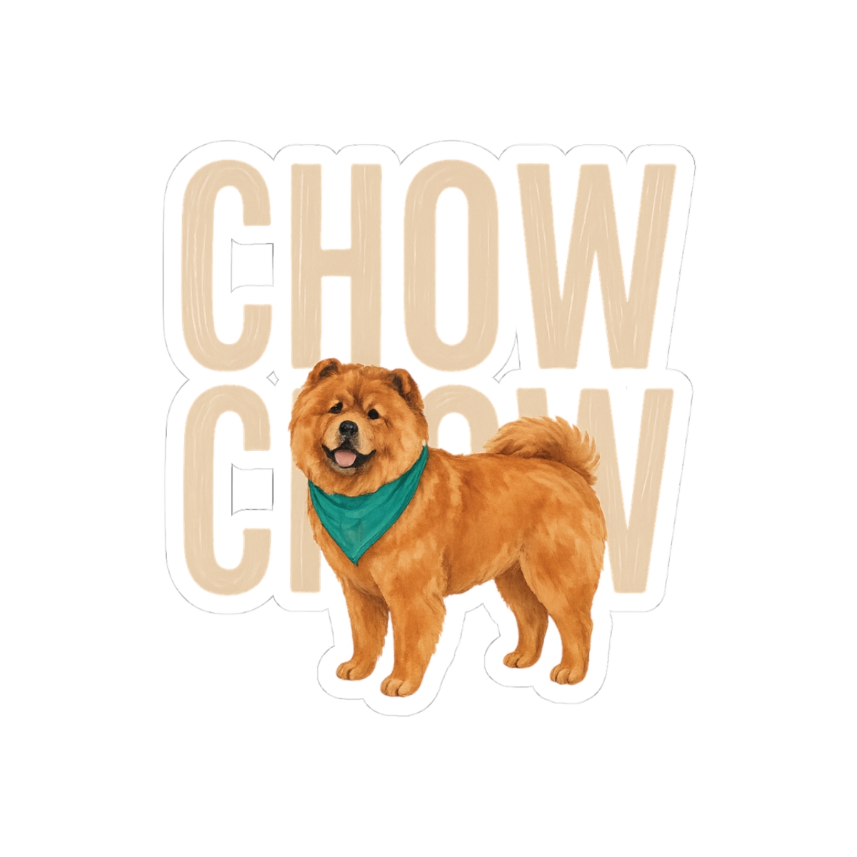 Chow Chow Dog Sticker | Cute Fluffy Breed Vinyl Decal