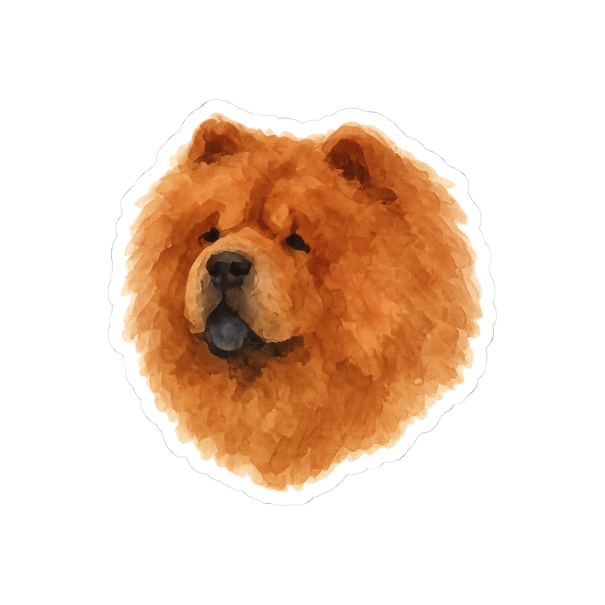 Fluffy Chow Chow Portrait Sticker